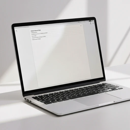 blank word document on a laptop. as standalone image in the Challenge